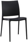 Tuinstoel - Buitenstoel - UV-bestendig Kunststof, Weerbestendige Comfortstoel Kleur zwart