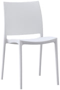 Tuinstoel - Buitenstoel - UV-bestendig Kunststof, Weerbestendige Comfortstoel Kleur wit