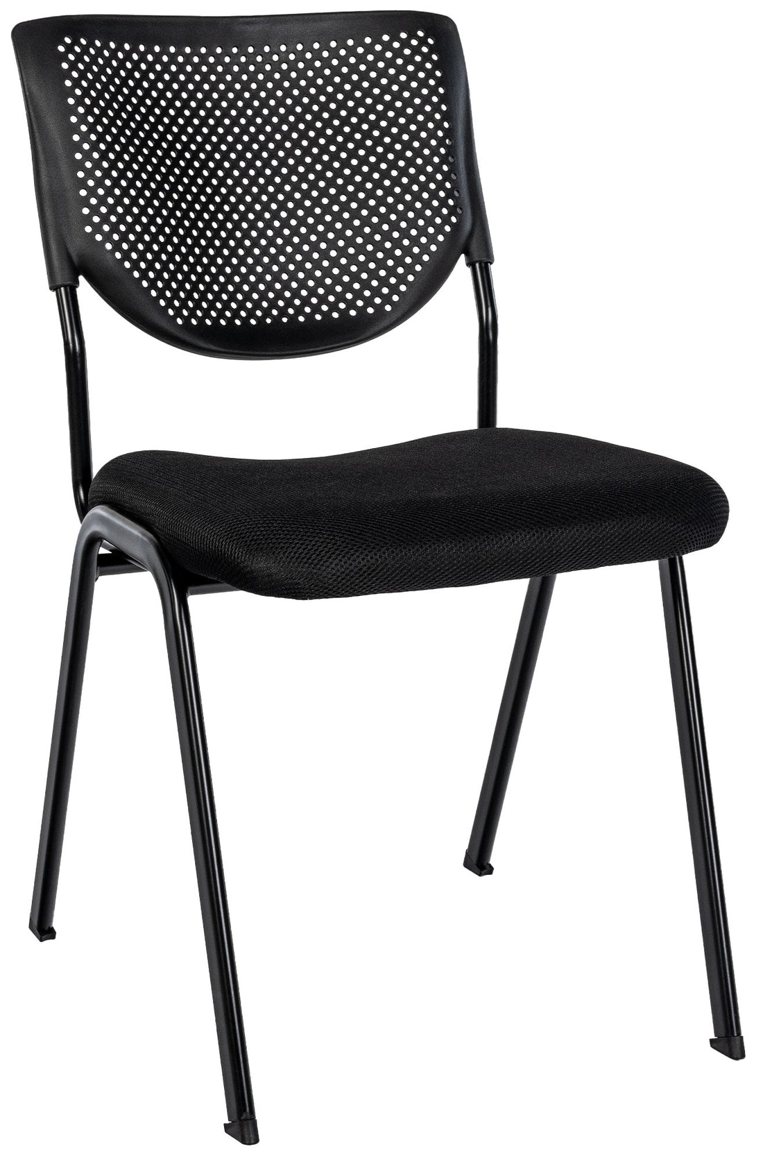 Stapelbare Stoel - Conferentiestoel - Duurzaam Design, Ruimtebesparend en Stabiel Kleur zwart/zwart