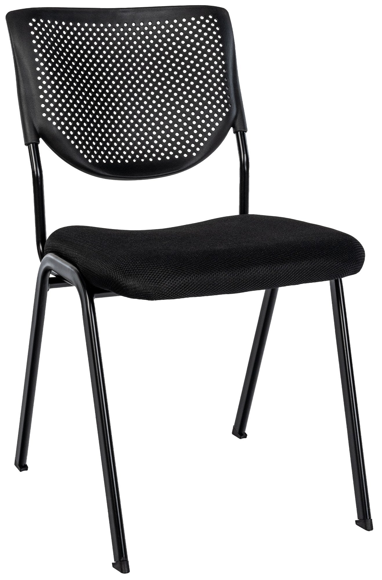 Stapelbare Stoel - Conferentiestoel - Duurzaam Design, Ruimtebesparend en Stabiel Kleur zwart/zwart