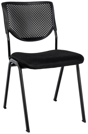 Stapelbare Stoel - Conferentiestoel - Duurzaam Design, Ruimtebesparend en Stabiel Kleur zwart/zwart