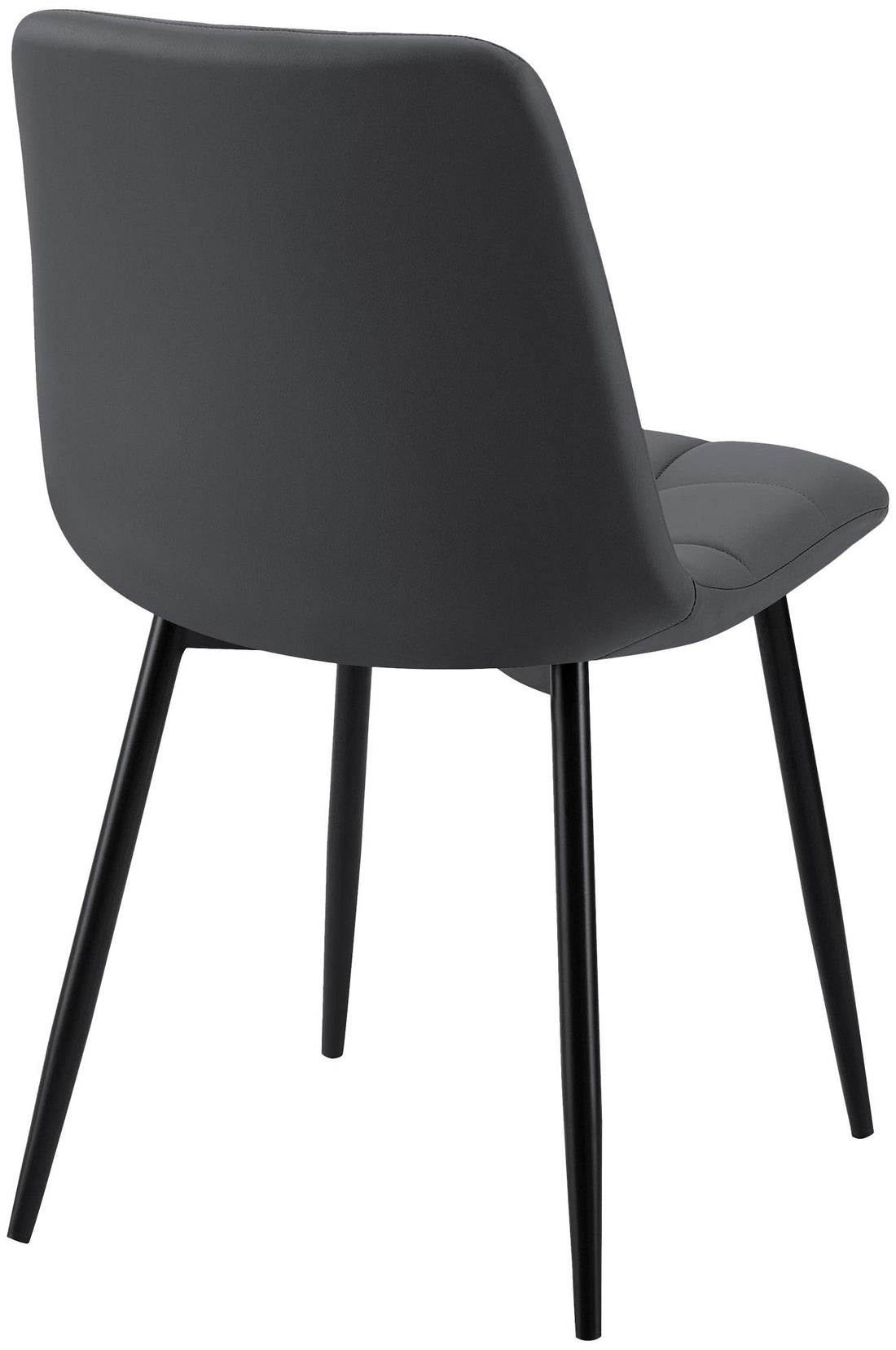 Eetkamerstoel Kunstleer - Eetkamerstoel - Comfortabel Design, Matzwarte Metalen Basis Kleur zwart
