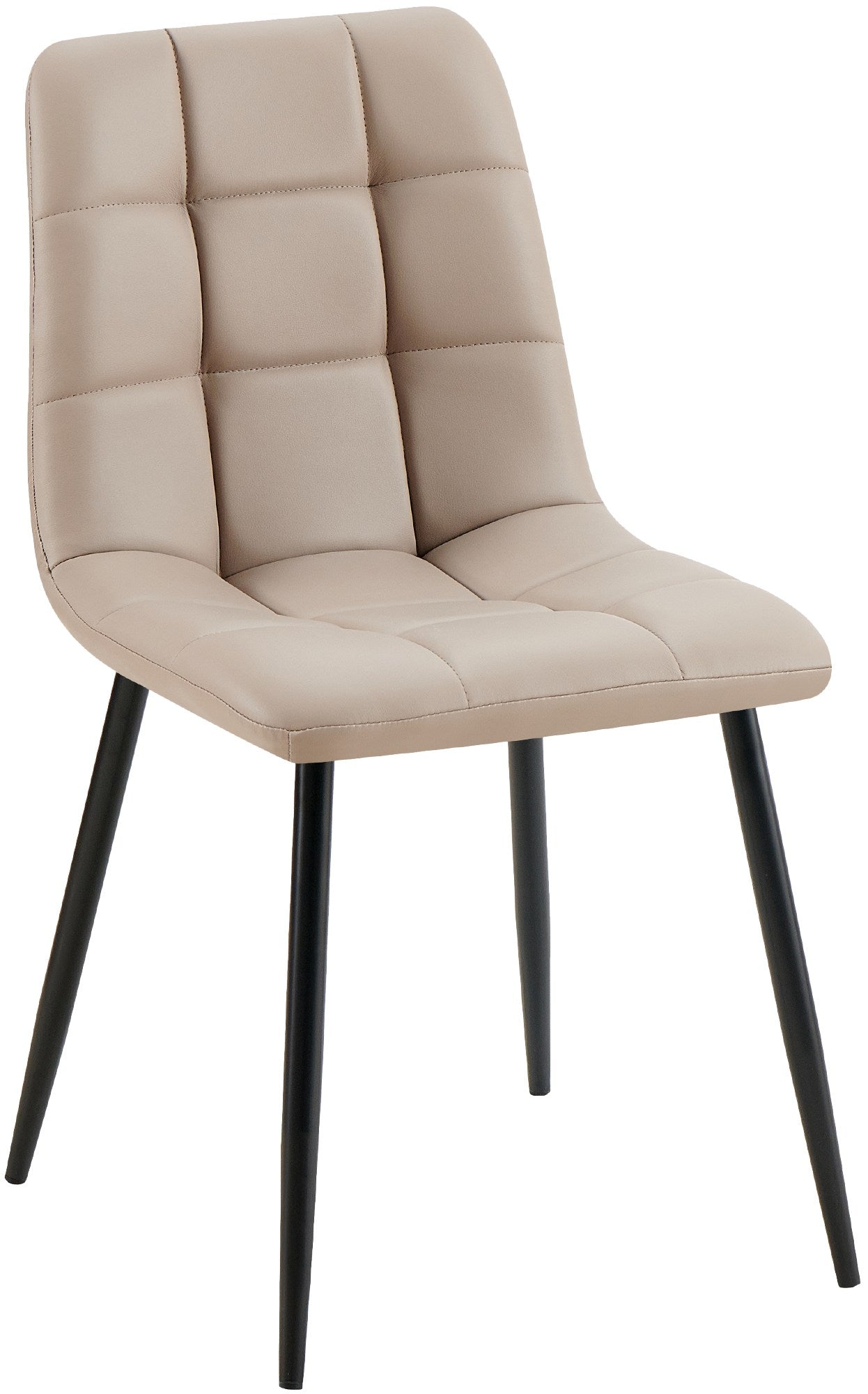 Eetkamerstoel Kunstleer - Stoel - Onderhoudsvriendelijke Bekleding, Hoge Zitcomfort Kleur taupe