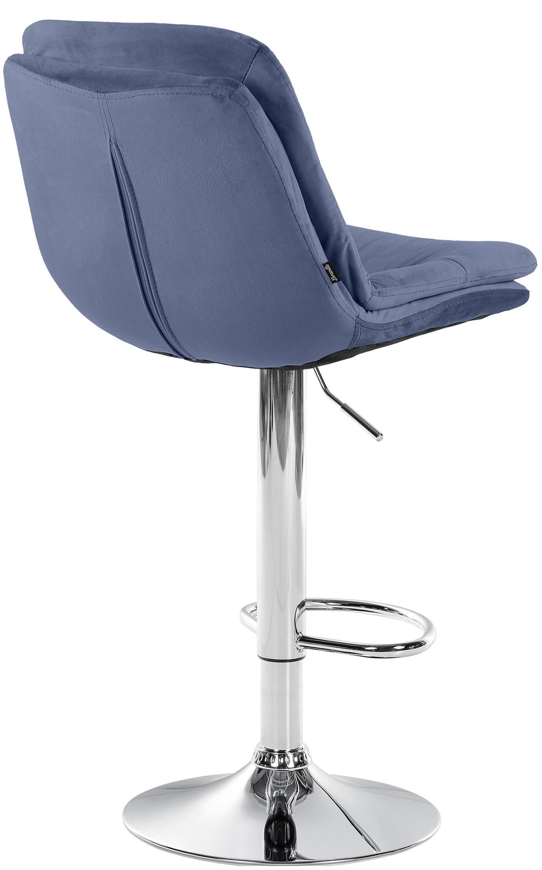 Barkruk Fluweel - Moderne Design Kruk - Verstelbare Hoogte en 360° Draaifunctie Kleur blauw