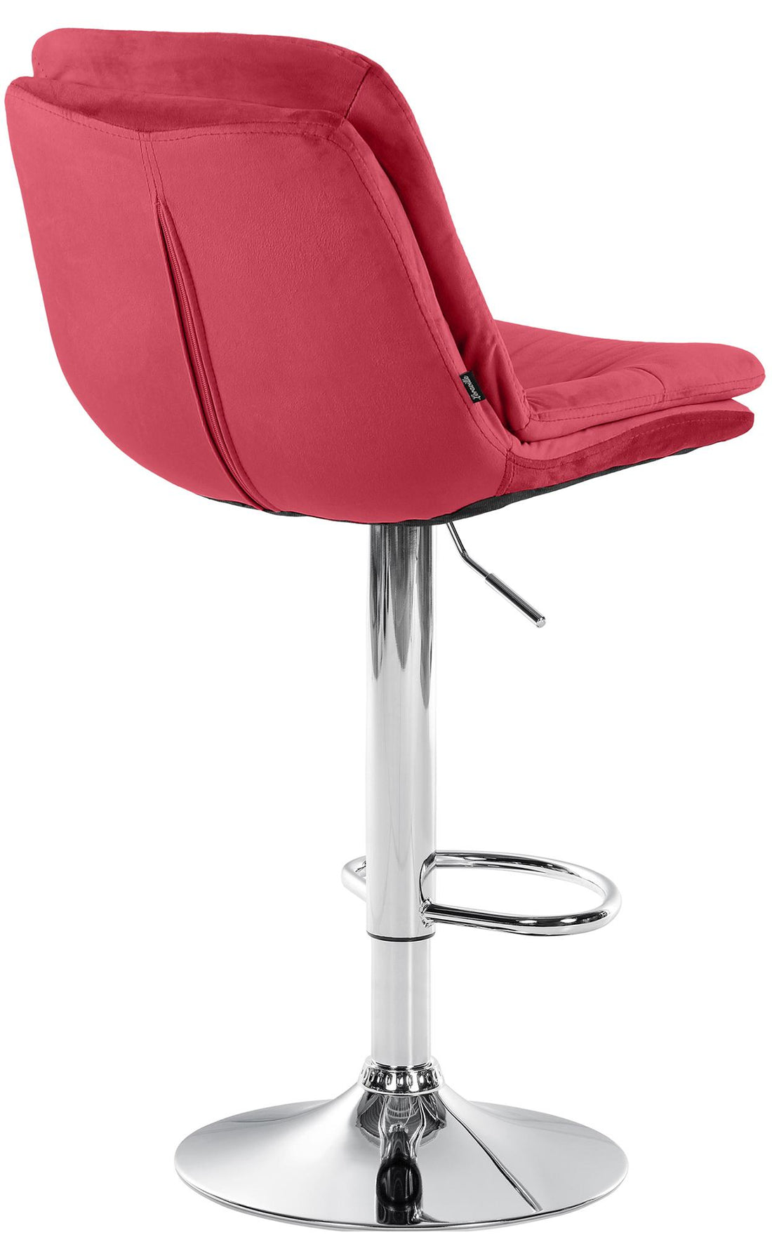 Barkruk, Fluwelen Stoel - Modern Design & Comfort, Verstelbare Hoogte & Draaibaar Kleur rood