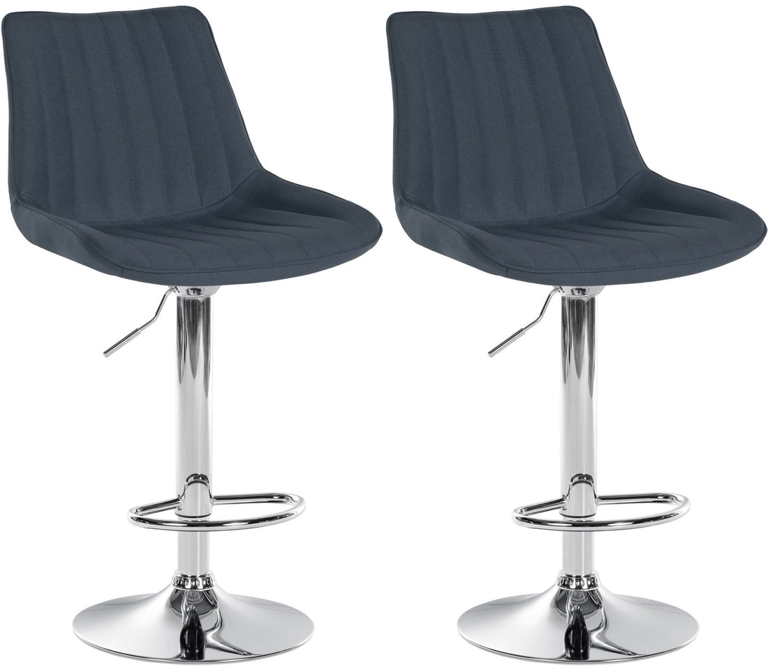 Moderne Barkrukken Set van 2 - Stijlvolle Krukken - Optimaal Zitcomfort Kleur donkergrijs