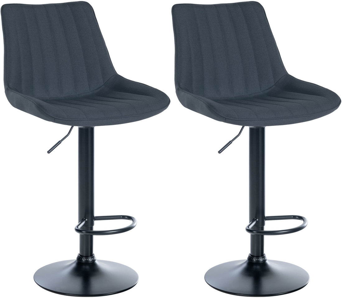 2-delige set Moderne Barkrukken - Krukken - Uitstekend Zitcomfort Kleur donkergrijs