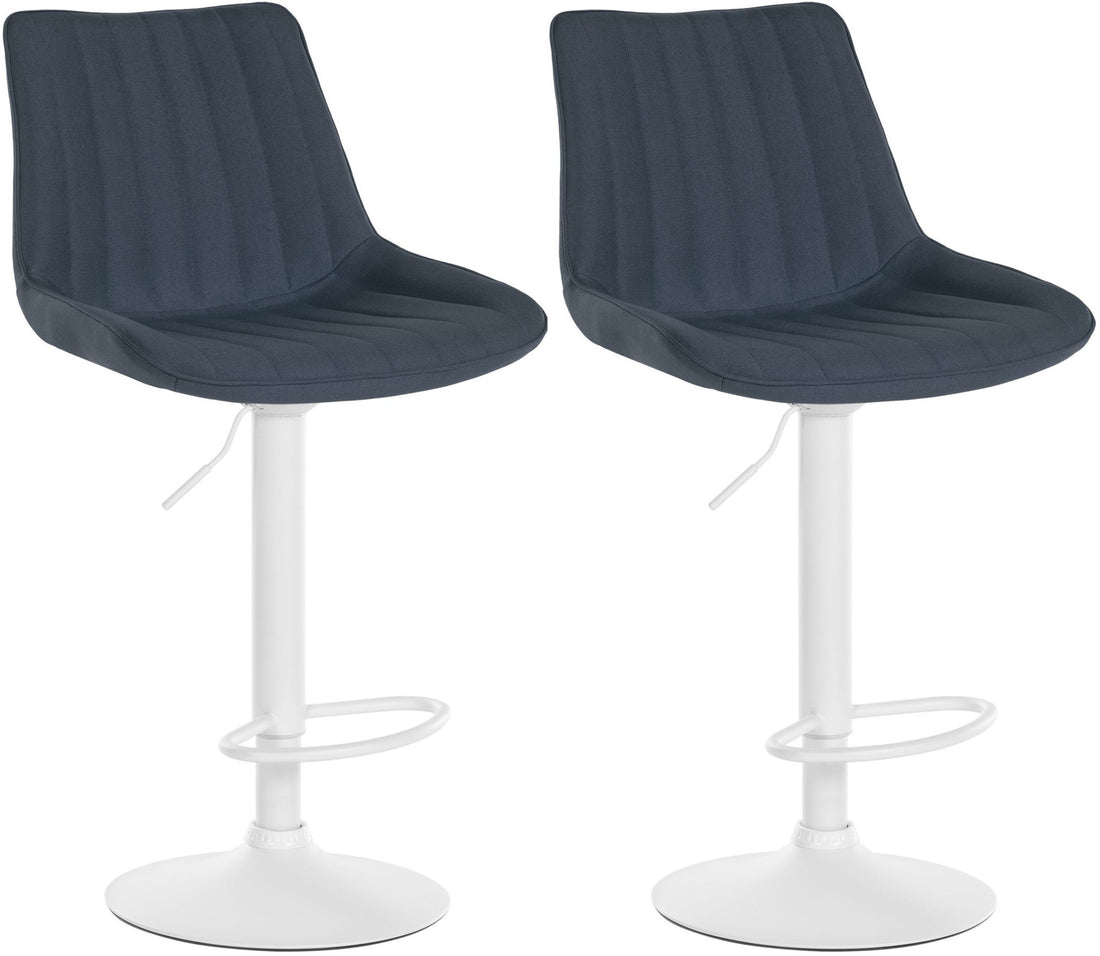 Set van 2 Moderne Barkrukken - Tijdloos Design - Optimaal Zitcomfort - Hoogte Verstelbaar Kleur donkergrijs