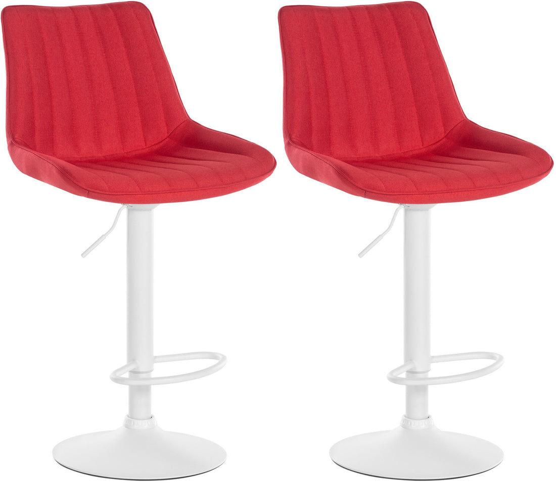 Set van 2 Moderne Barkrukken - Barstoelen - Superieur Zitcomfort en Stabiele Constructie Kleur rood