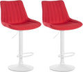 Set van 2 Moderne Barkrukken - Barstoelen - Superieur Zitcomfort en Stabiele Constructie Kleur rood