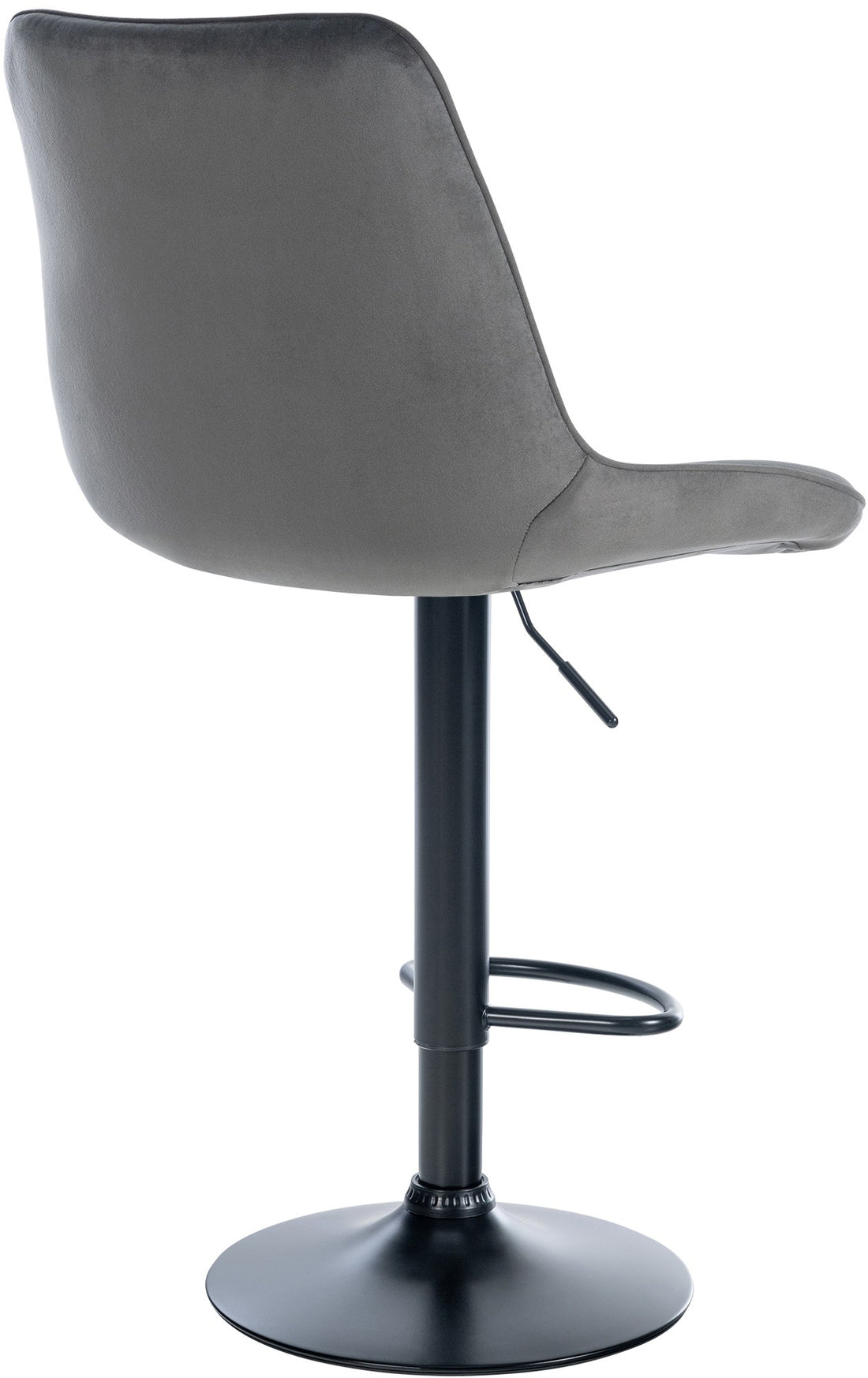 2-delige set Fluwelen Barkrukken - Barstoelen - Optimaal Zitcomfort Kleur donkergrijs