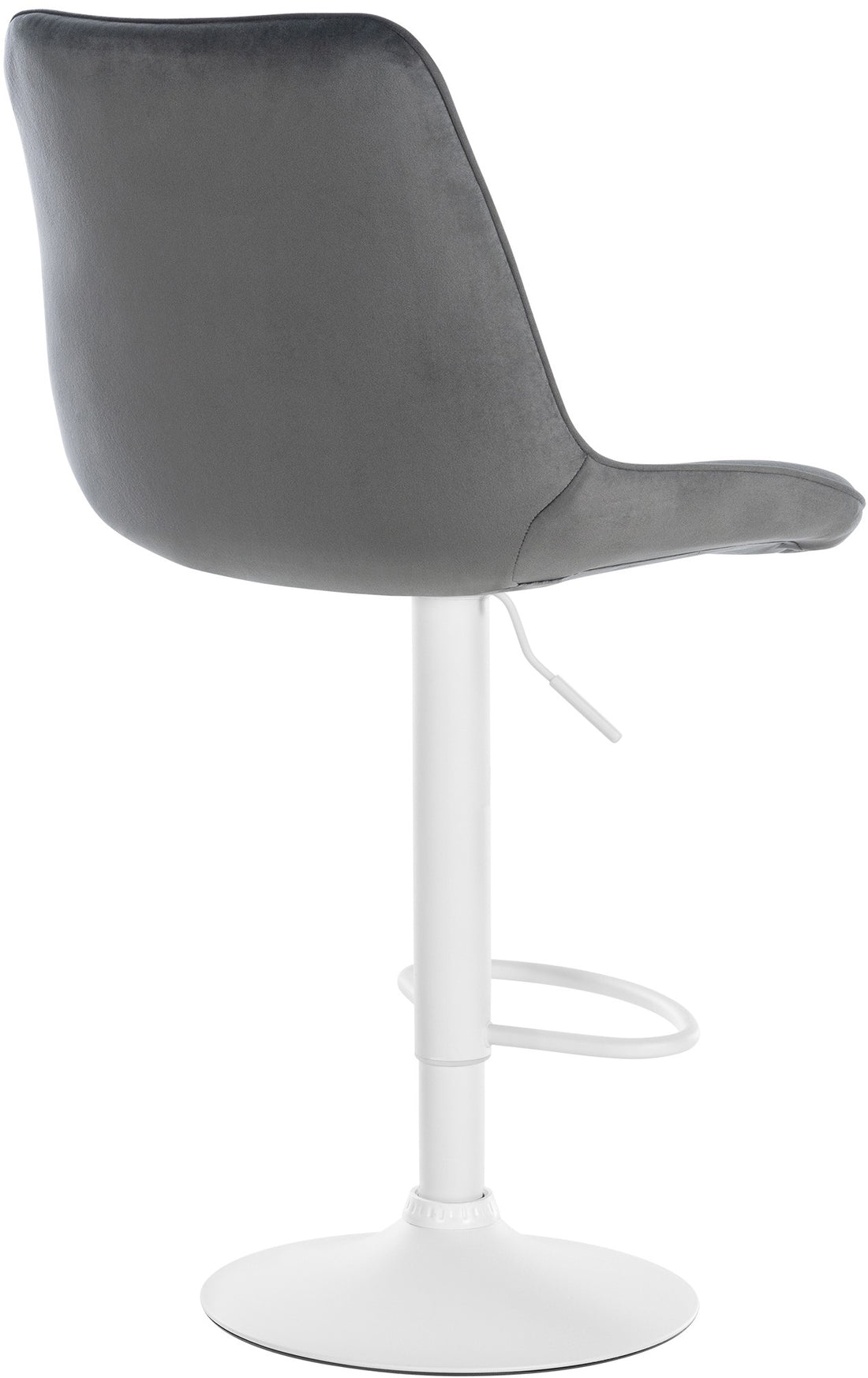 Set van 2 Fluwelen Barkrukken - Hoge Krukken - Optimaal Zitcomfort en Stabiliteit Kleur donkergrijs