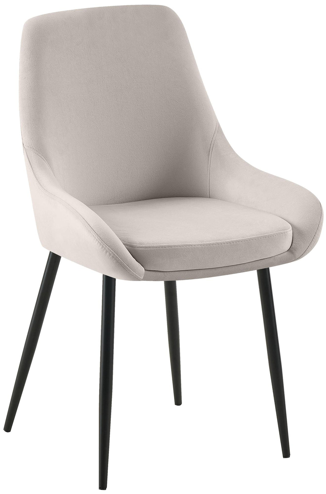 Eetkamerstoel, Dining Chair, Royale Comfort, Metalen Onderstel - Fluwelen Bekleding Kleur donkergrijs Materiaal onderstel Metaal matzwart