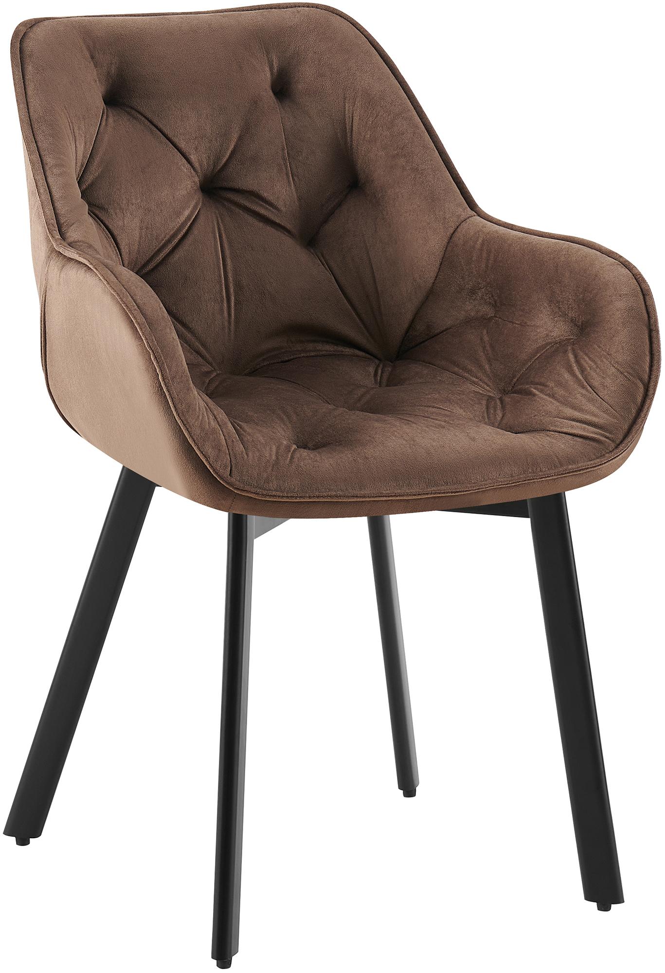 Eetkamerstoel - Fluwelen Fauteuil, 180° Draaibaar Design, Luxe Comfort Kleur bruin
