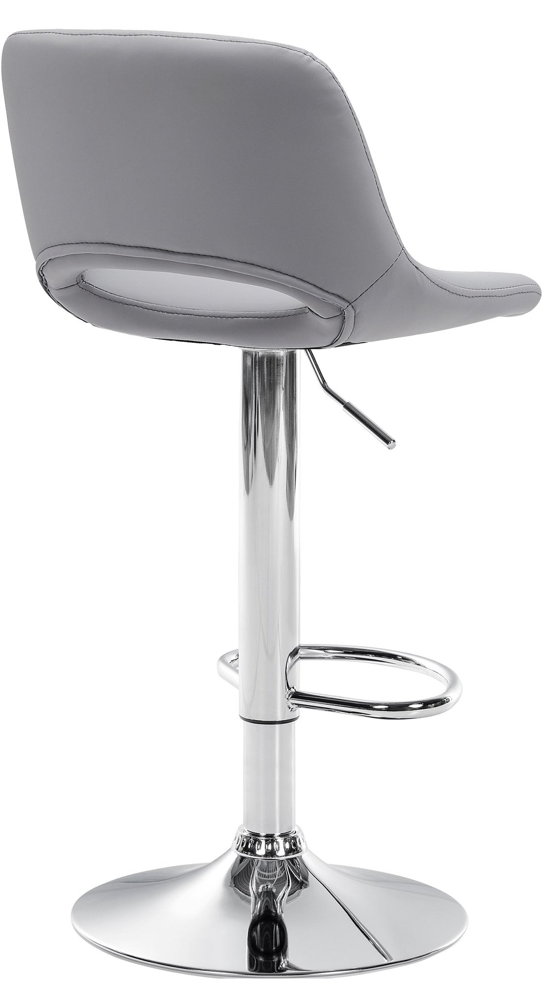 Kunstleren Barkruk - Stijlvolle Hoge Zit - Comfort met Hoogteverstelling en 360° Rotatie Kleur grijs