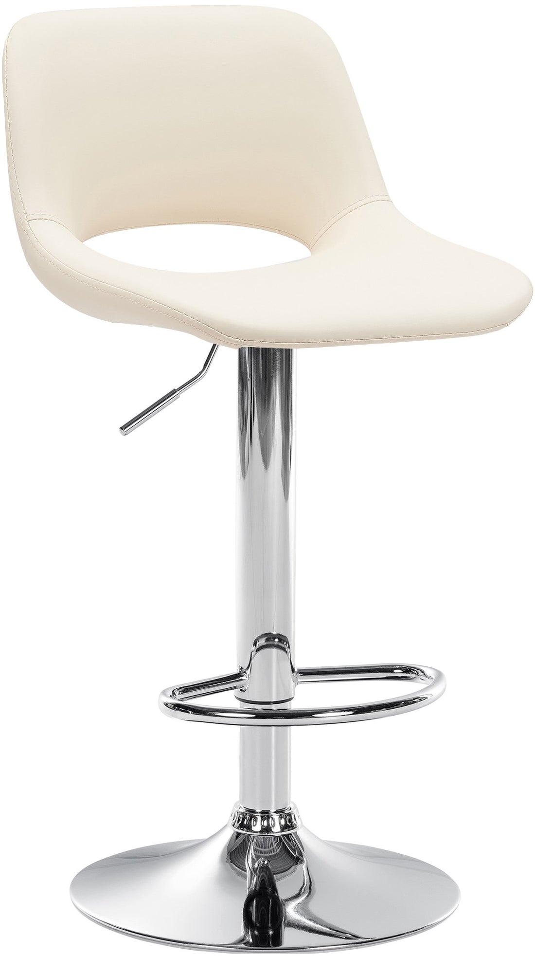 Verstelbare Barkruk - Kruk - Comfortabel Design, Ingebouwde Voetsteun Kleur crème