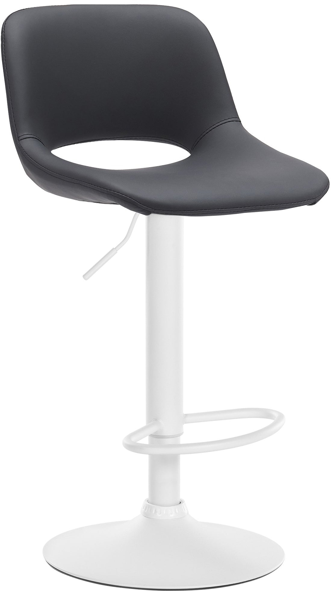 Kunstleren Barkruk - Hocker - Hoogte Verstelbaar, Comfort & 360° Draaibaar Kleur zwart