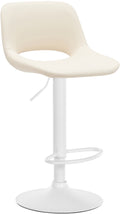Barkruk Kunstleer - Stoel - Verstelbaar & Draaibaar, Comfort en Stijl voor Keuken en Bar Kleur crème