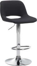 Comfortabele Barkruk - Kruk - In Hoogte Verstelbaar Zithoogte - Metalen Frame Kleur zwart Materiaal onderstel Metaal in chroomlook