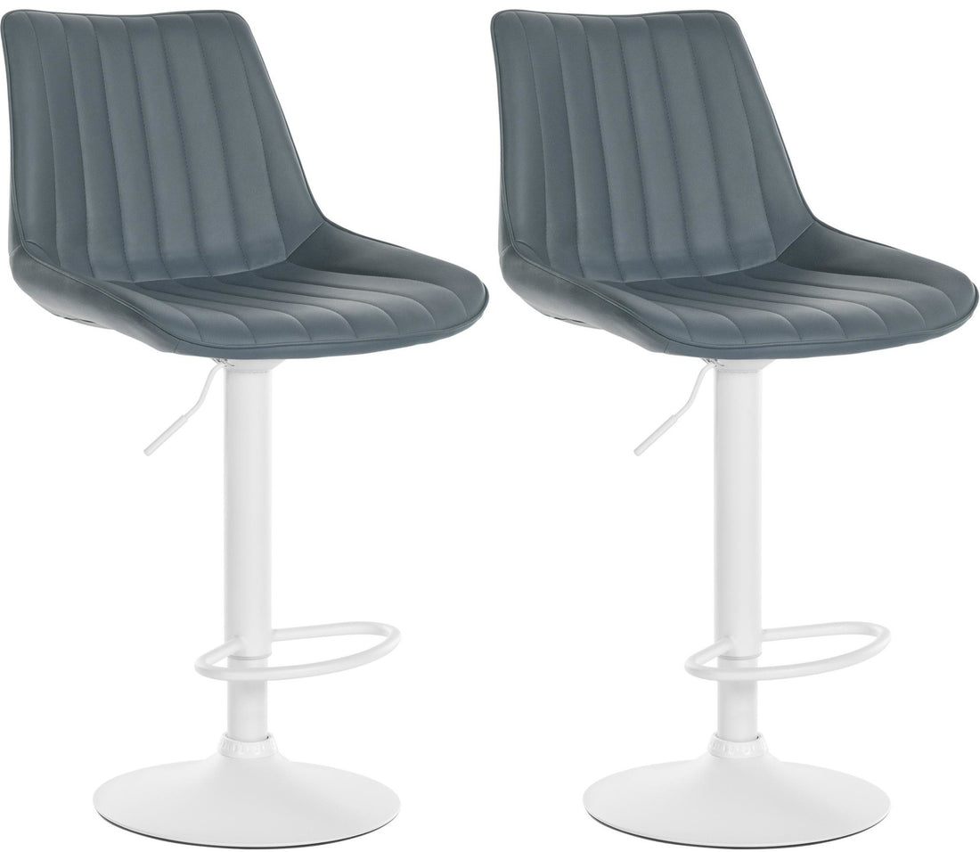 Set van 2 Moderne Barkrukken - Barstoelen - Uitstekend Zitcomfort Kleur grijs