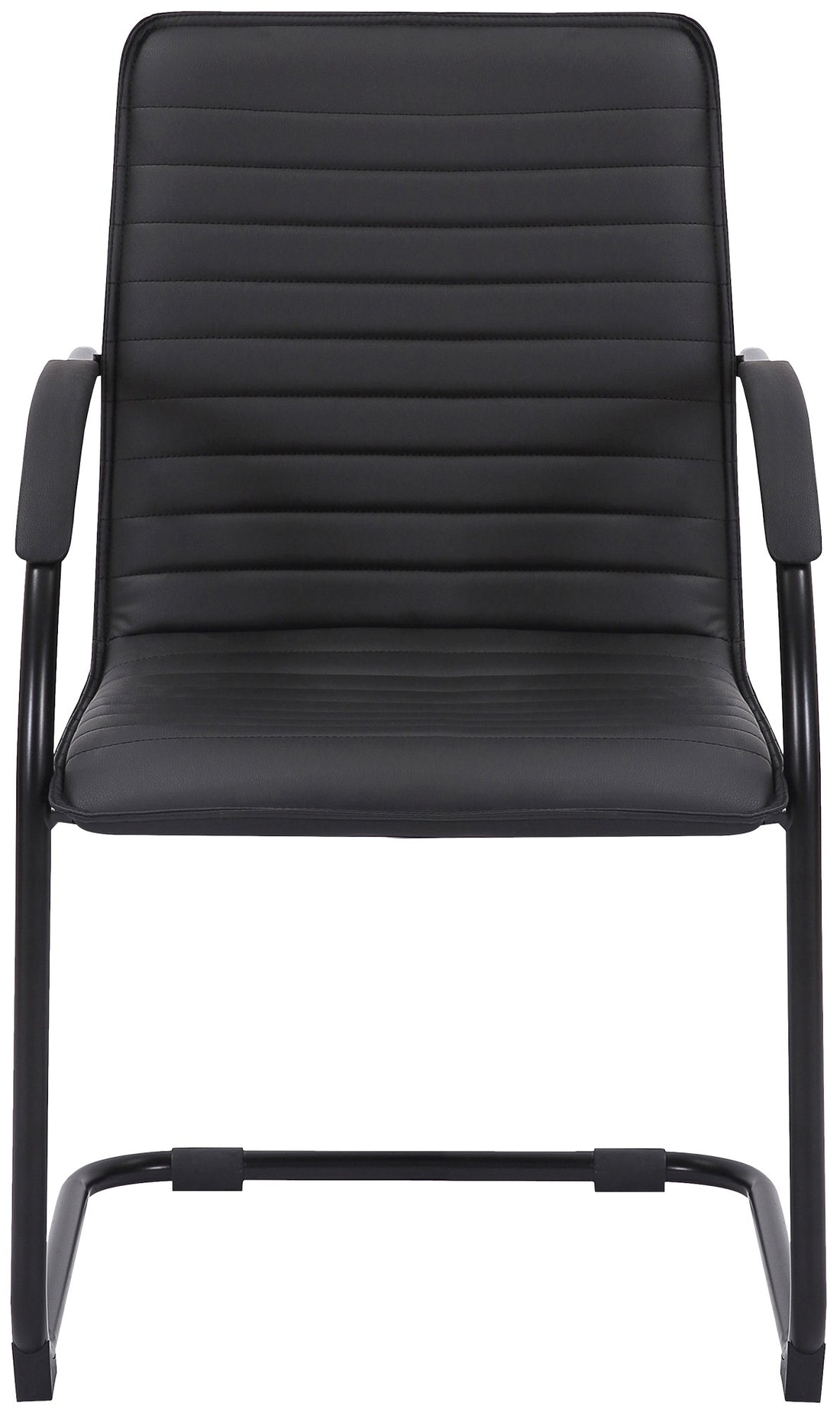 Set van 2 Eetkamerstoelen - Kunstleren Designstoelen - Comfortabele Bekleding, Vloervriendelijk Kleur zwart/zwart