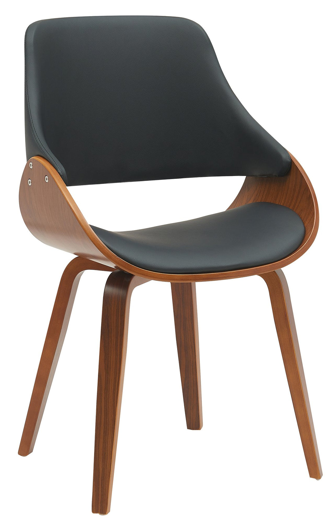 Eetkamerstoel - Dining Chair - Comfortabel Design, Luxueuze Zithoek voor Woonruimte Kleur walnoot/creme Materiaal kunstleer