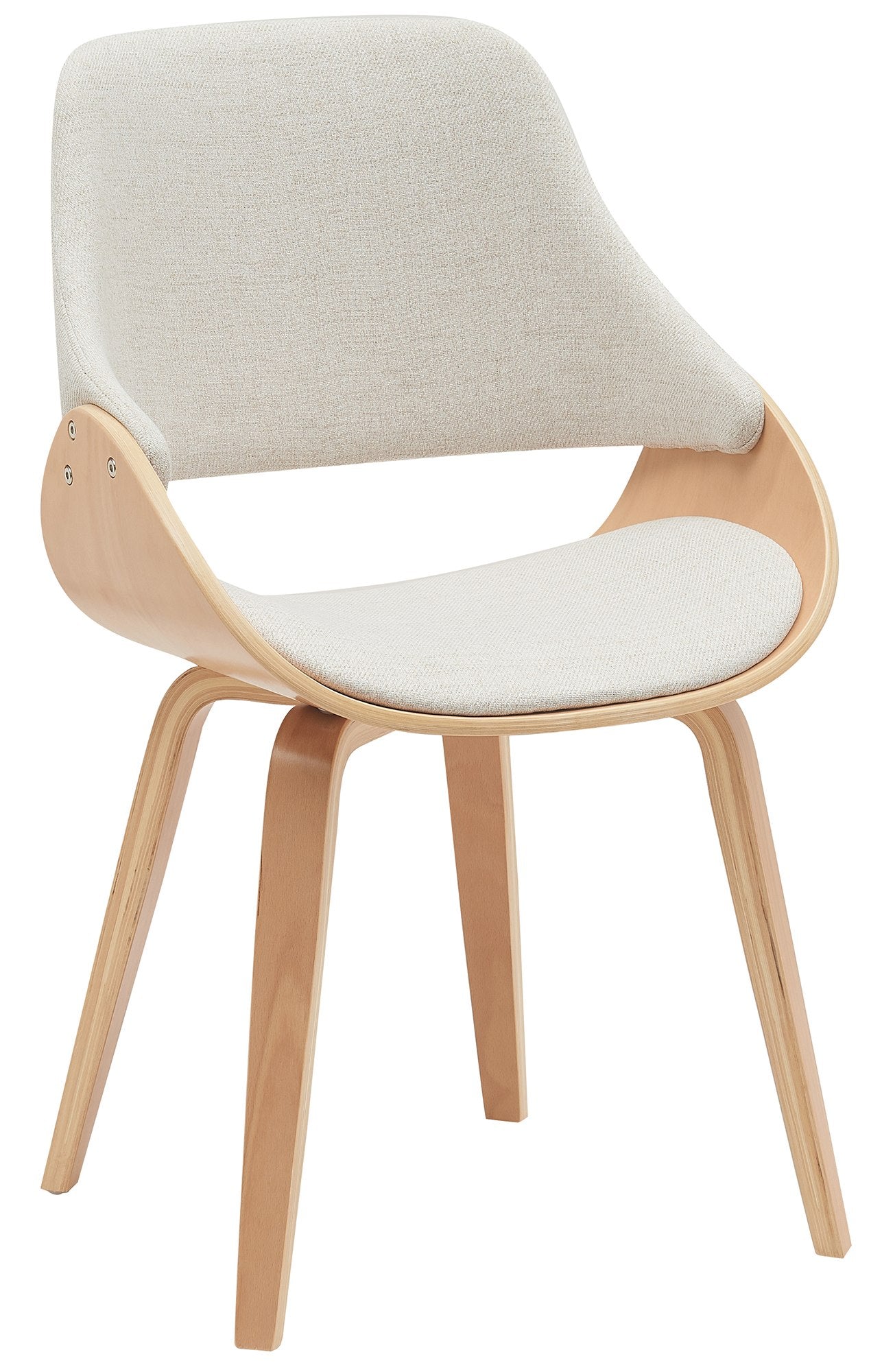 Eetkamerstoel - Dining Chair - Comfortabel Design, Luxueuze Zithoek voor Woonruimte Kleur natuur/creme Materiaal Stof