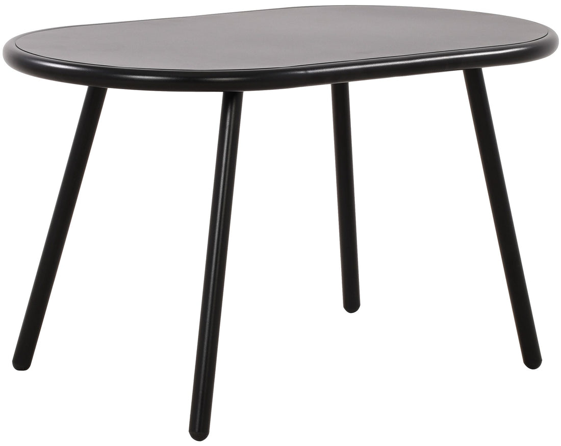 Moderne Loungetafel - Buitentafel - Roestvrije Metalen Poten, Weerbestendig - Recycled Kunststof Kleur zwart