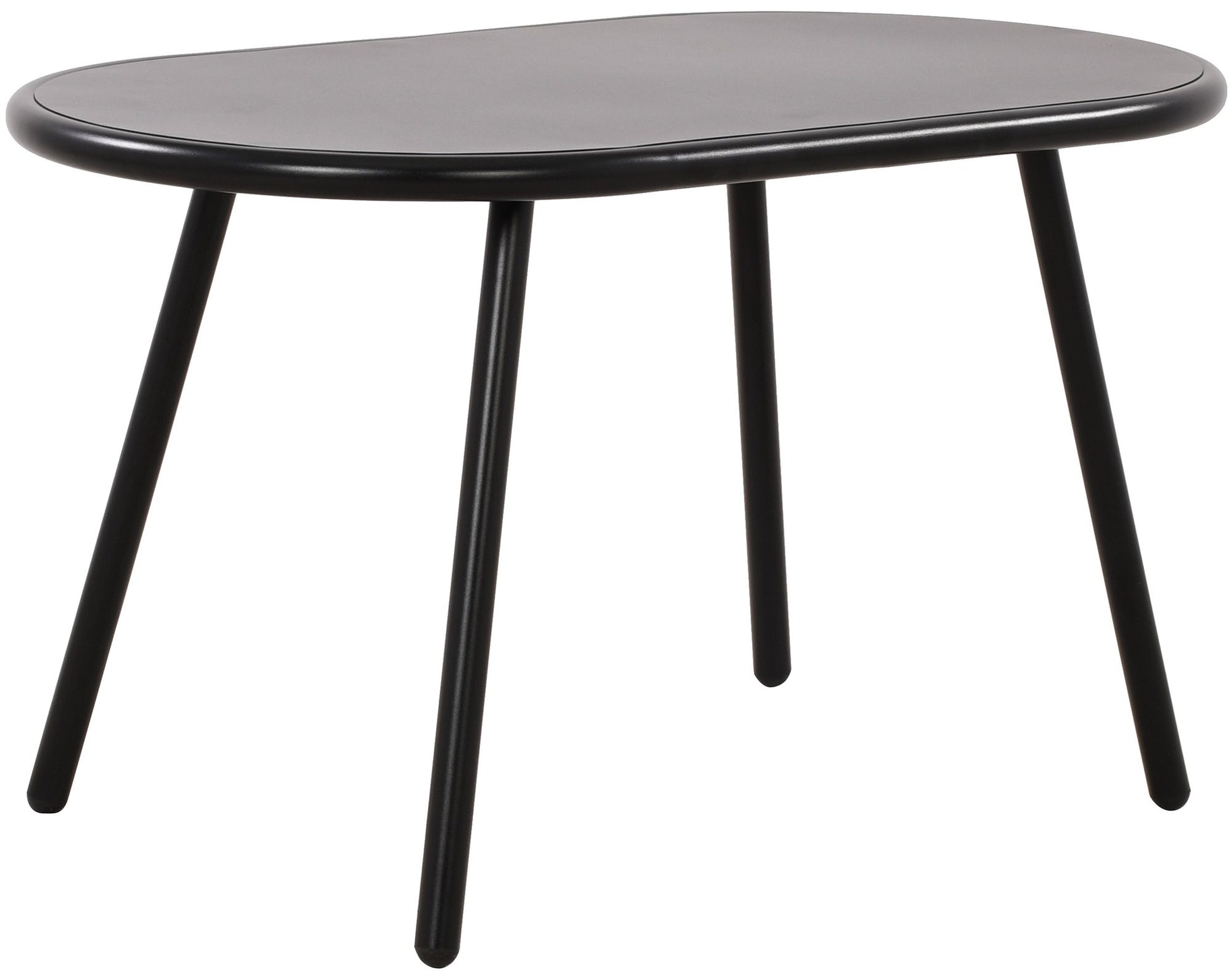 Moderne Loungetafel - Buitentafel - Roestvrije Metalen Poten, Weerbestendig - Recycled Kunststof Kleur zwart