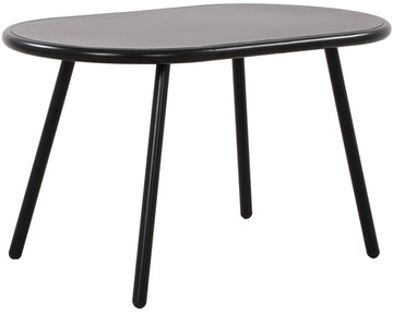 Moderne Loungetafel - Buitentafel - Roestvrije Metalen Poten, Weerbestendig - Recycled Kunststof Kleur zwart