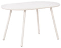 Moderne Loungetafel - Buitentafel - Roestvrije Metalen Poten, Weerbestendig - Recycled Kunststof Kleur wit