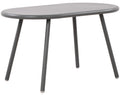 Moderne Loungetafel - Buitentafel - Roestvrije Metalen Poten, Weerbestendig - Recycled Kunststof Kleur donkergrijs