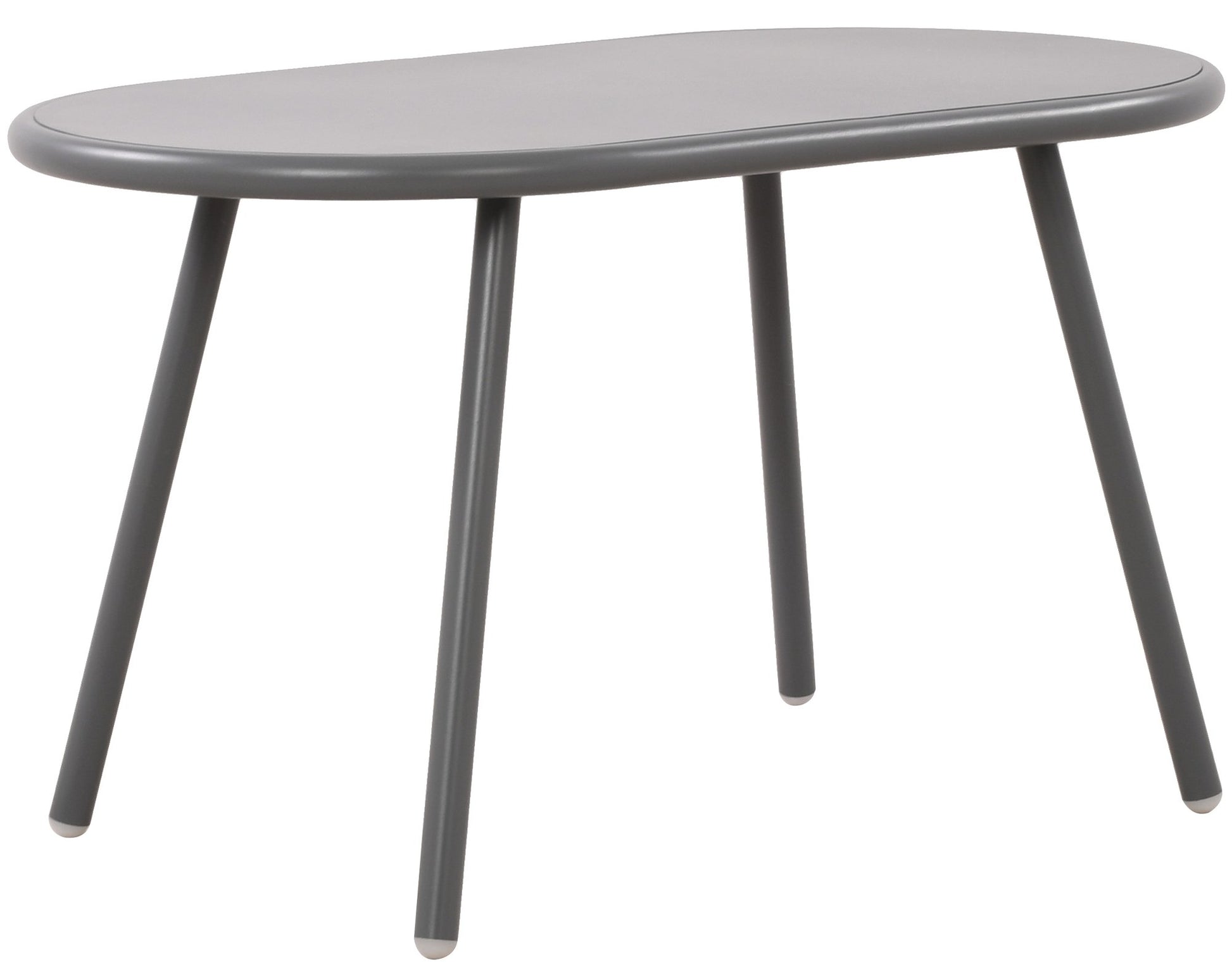 Moderne Loungetafel - Buitentafel - Roestvrije Metalen Poten, Weerbestendig - Recycled Kunststof Kleur donkergrijs
