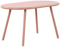 Moderne Loungetafel - Buitentafel - Roestvrije Metalen Poten, Weerbestendig - Recycled Kunststof Kleur roze
