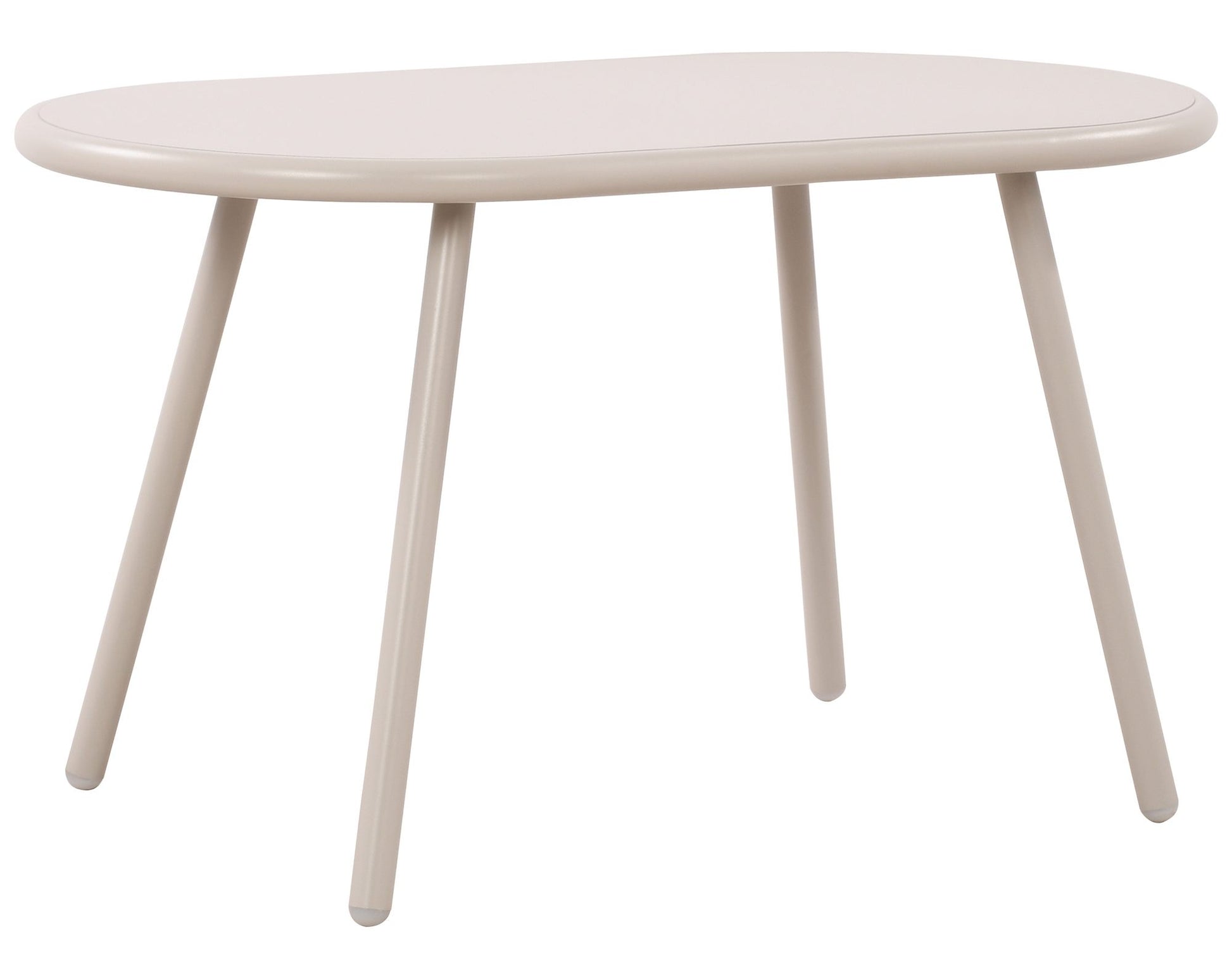 Moderne Loungetafel - Buitentafel - Roestvrije Metalen Poten, Weerbestendig - Recycled Kunststof Kleur lichtgrijs