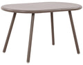 Moderne Loungetafel - Buitentafel - Roestvrije Metalen Poten, Weerbestendig - Recycled Kunststof Kleur taupe