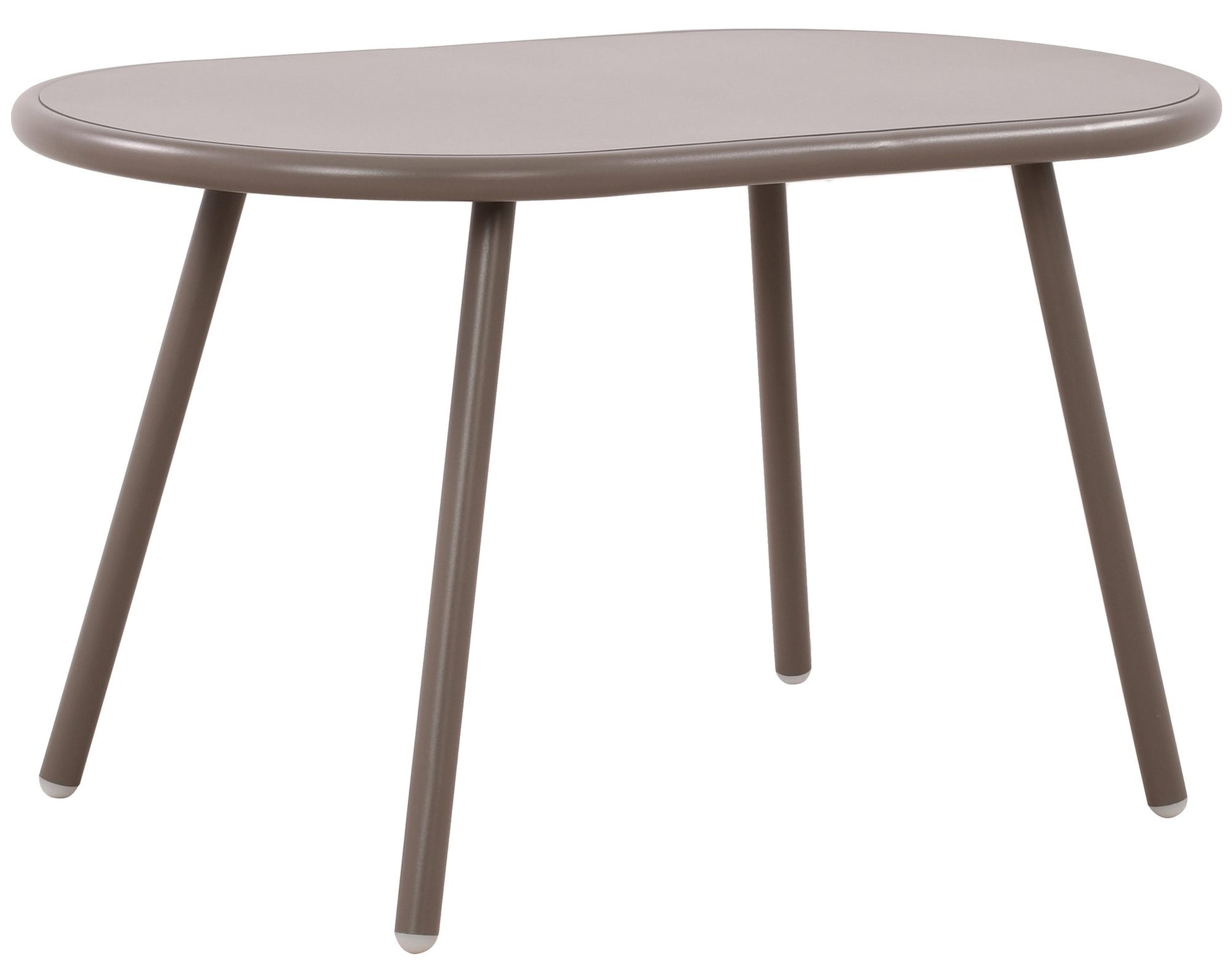 Moderne Loungetafel - Buitentafel - Roestvrije Metalen Poten, Weerbestendig - Recycled Kunststof Kleur taupe