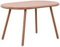 Moderne Loungetafel - Buitentafel - Roestvrije Metalen Poten, Weerbestendig - Recycled Kunststof Kleur terracotta