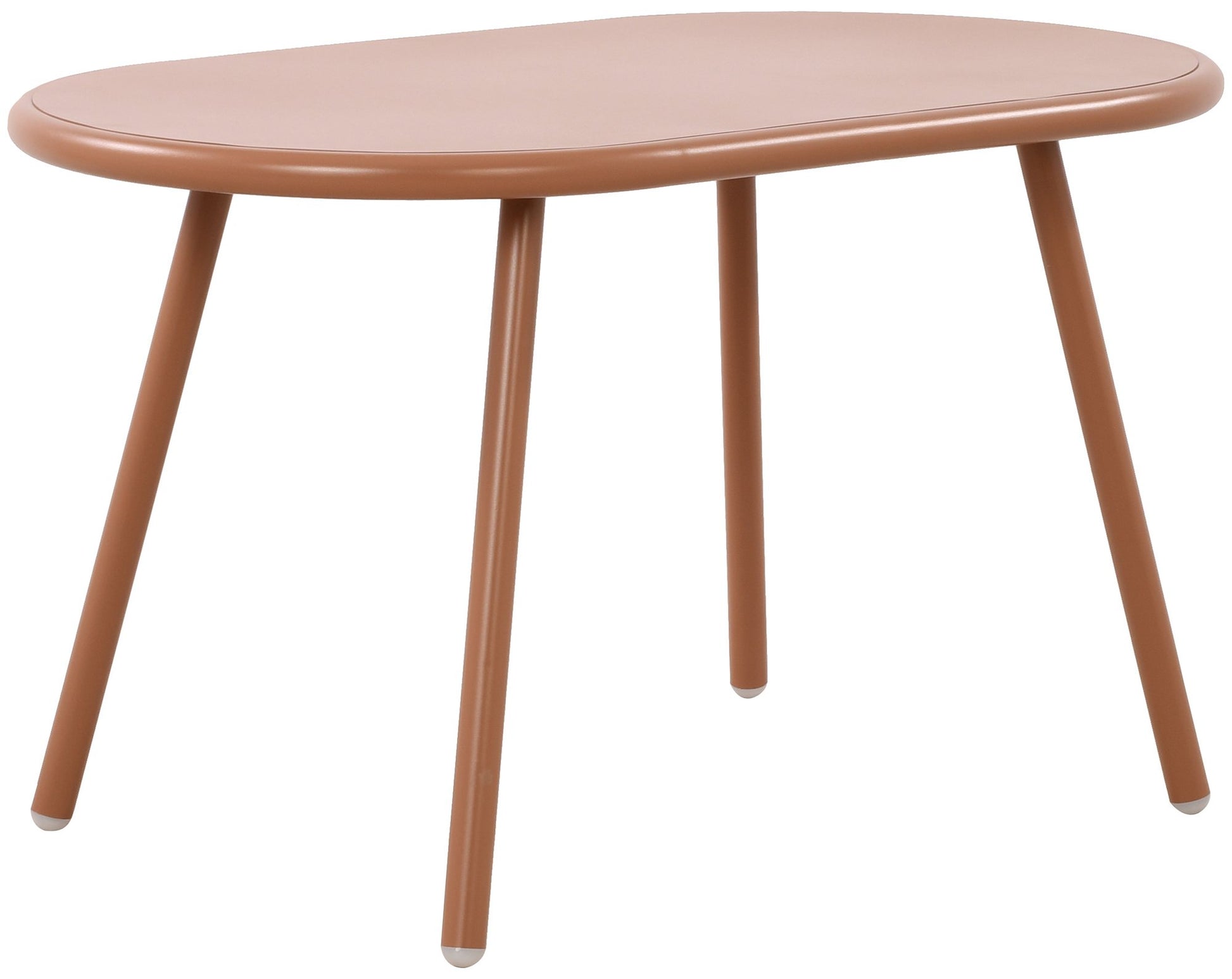 Moderne Loungetafel - Buitentafel - Roestvrije Metalen Poten, Weerbestendig - Recycled Kunststof Kleur terracotta
