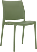 UV-bestendige Moderne Stoel - Trendy Kuipstoel - Kleurvast & Stapelbaar Design Kleur olijf