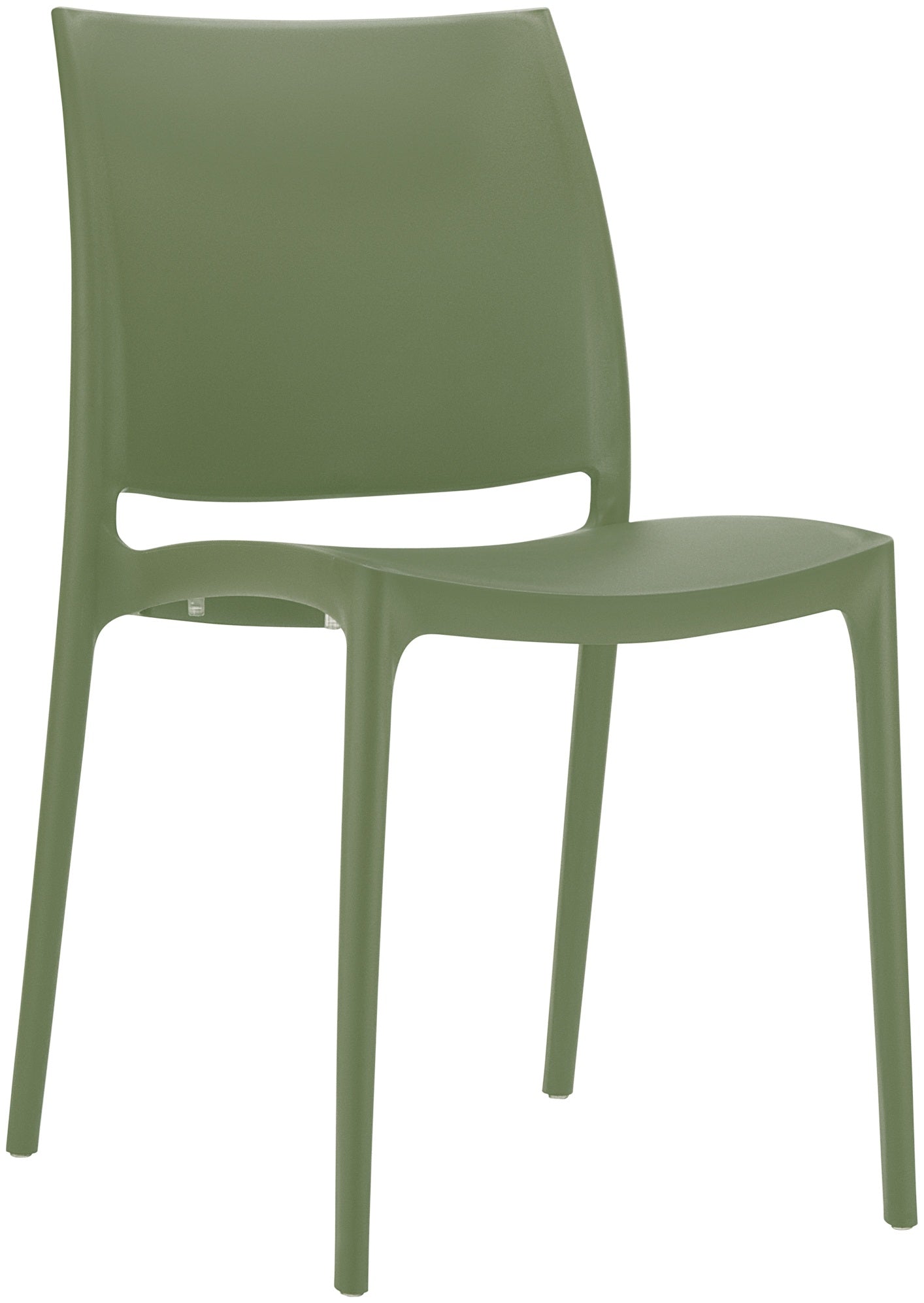 UV-bestendige Moderne Stoel - Trendy Kuipstoel - Kleurvast & Stapelbaar Design Kleur olijf