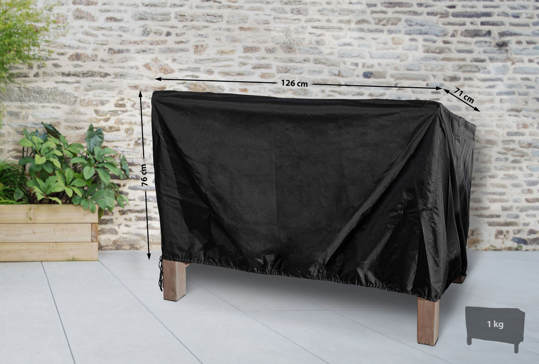 Tuinbank beschermhoes - Waterafstotend - UV-bestendig - Oxford materiaal Kleur zwart