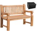 Teak Tuinbank 120 cm - Outdoor Zitbank - Inclusief Beschermhoes, Duurzaam & Ergonomisch Comfort Kleur teak
