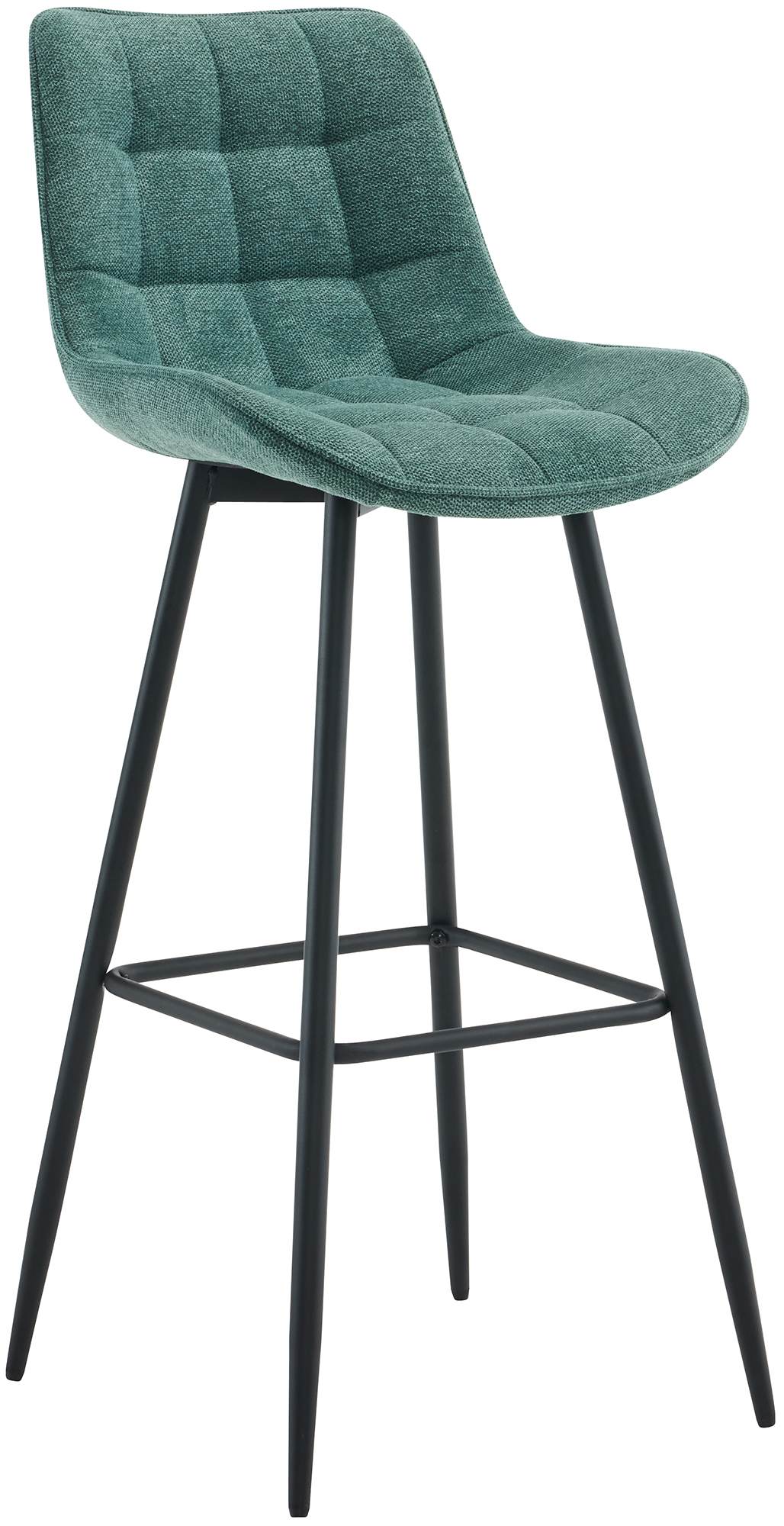 Barkruk met Modern Design - Barstoel - Elegant & Comfortabel, Matzwart Onderstel Kleur crème Materiaal Stof