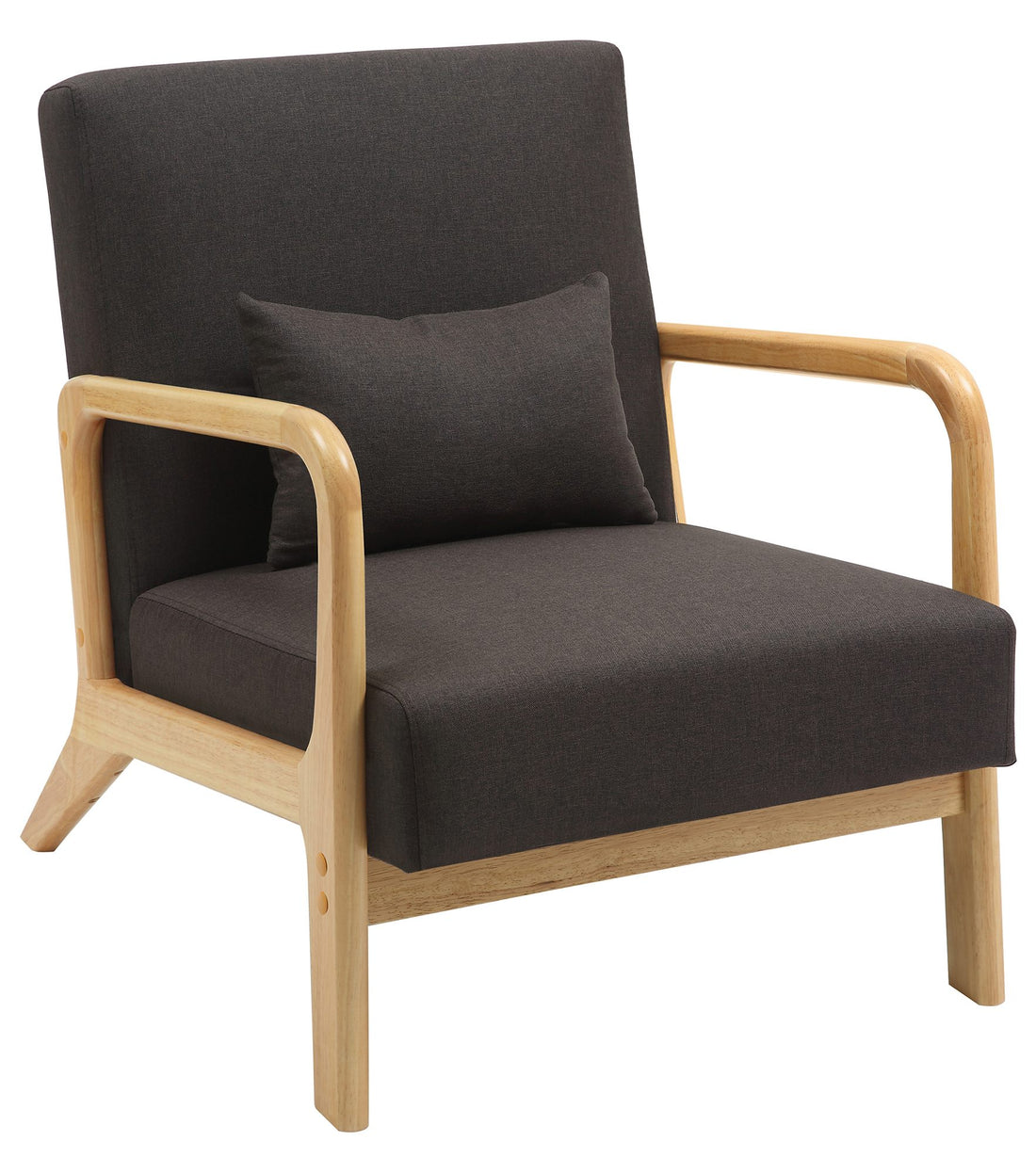 Elegante Comfort Fauteuil - Relaxstoel - Stoffen Bekleding, Inclusief Lendekussen Kleur zwart