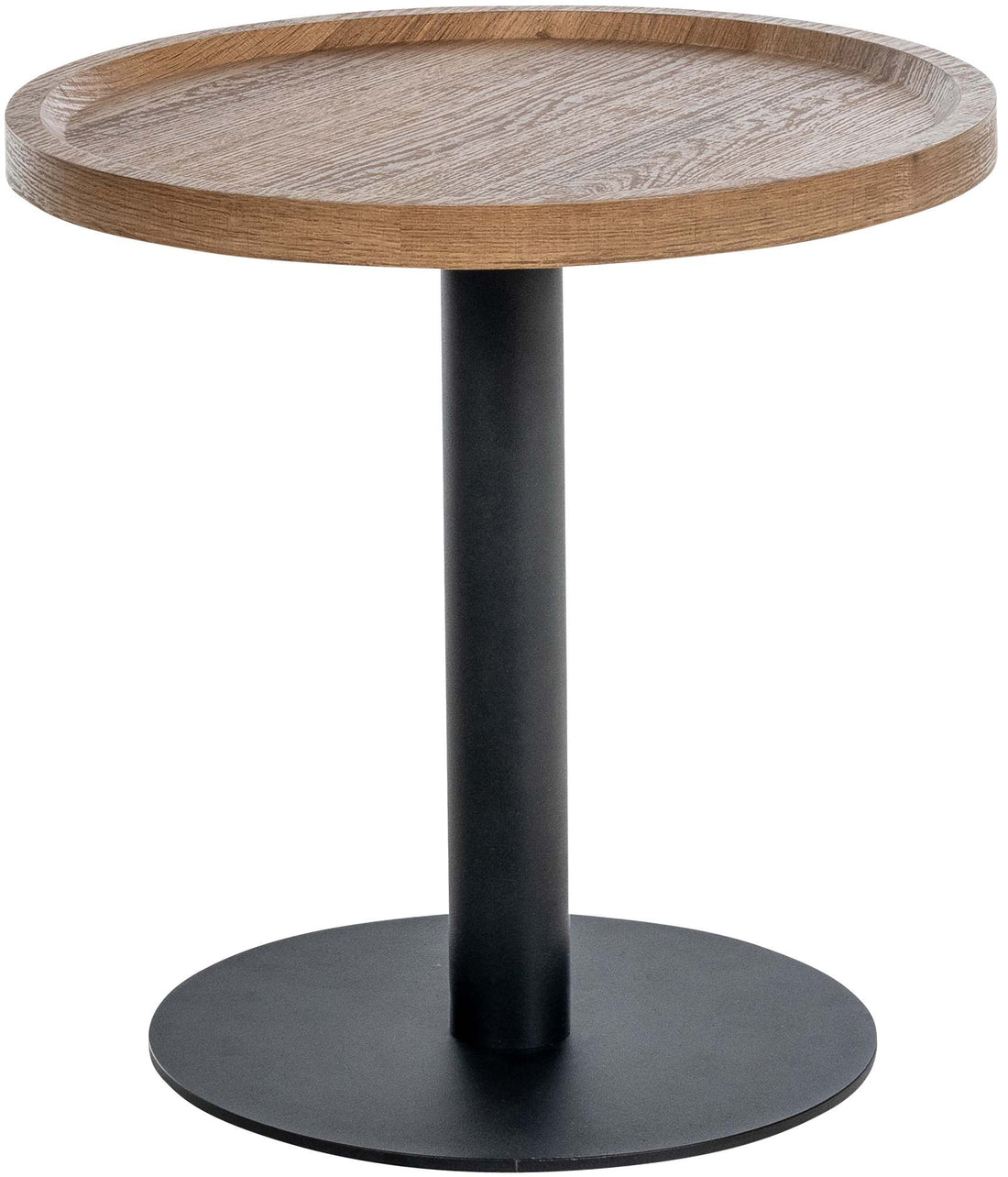 Bijzettafel - Salontafel - Stabiel Design Met Matzwart Frame Kleur bruin