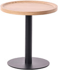 Ronde Bijzettafel - Sofatafel - Modern Ontwerp, Stabiliteit & Duurzaamheid Kleur natuur