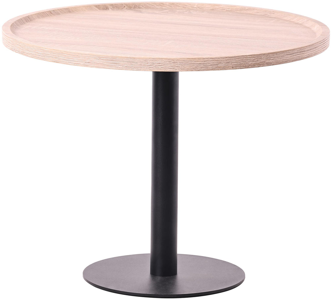 Ronde Bijzettafel - Multifunctioneel - Vloerbeschermers, Modern Design en Onderhoudsvriendelijk Kleur eiken