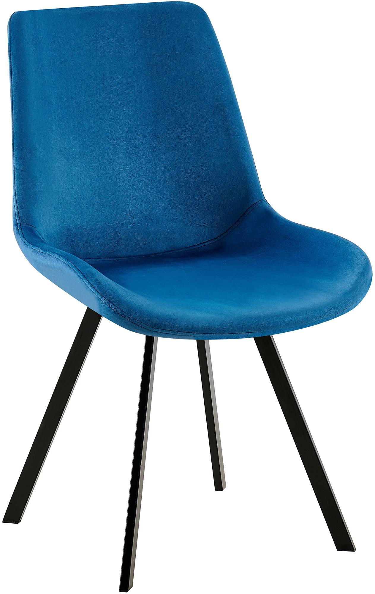 Eetkamerstoel Fluweel - Draaistoel - Comfortabel Zitgemak Kleur donkerblauw