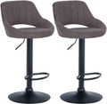 Set van 2 Moderne Barkrukken - Design Stoelen - Hoogteverstelling en 360° Draaiing Kleur donkergrijs